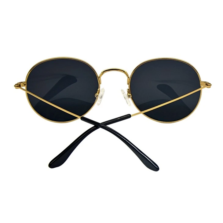 Titanium round sunglasses men women (2)(001)