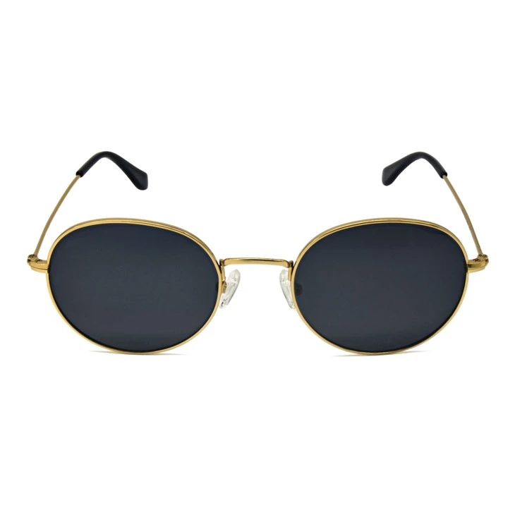 Titanium round sunglasses men women (5)(001)